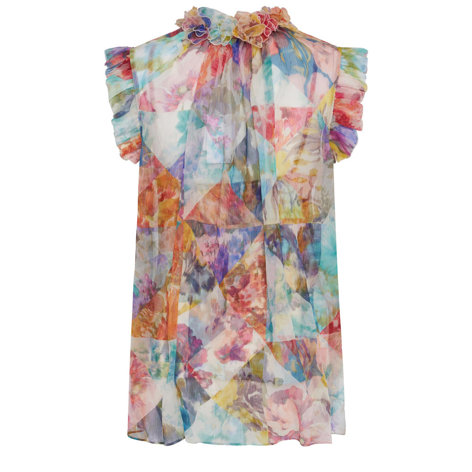 Blusa in seta multicolor - GIO MORETTI