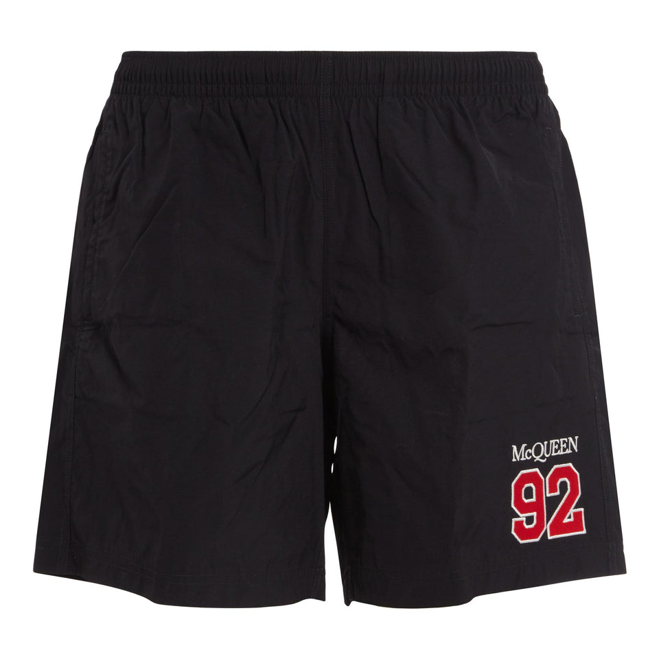 Shorts da mare in tessuto nero
