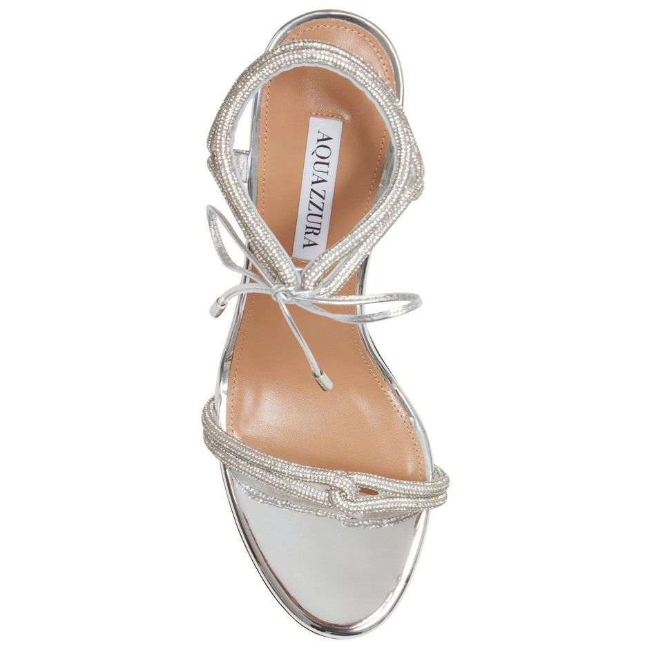 Dècolletè in vernice argento RVEMIDS0 SYLCCC AQUAZZURA 