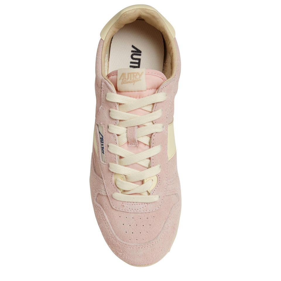 Sneakers ''Windspin'' in suede rosa WSLW-UB11 ROSE/RUT AUTRY 