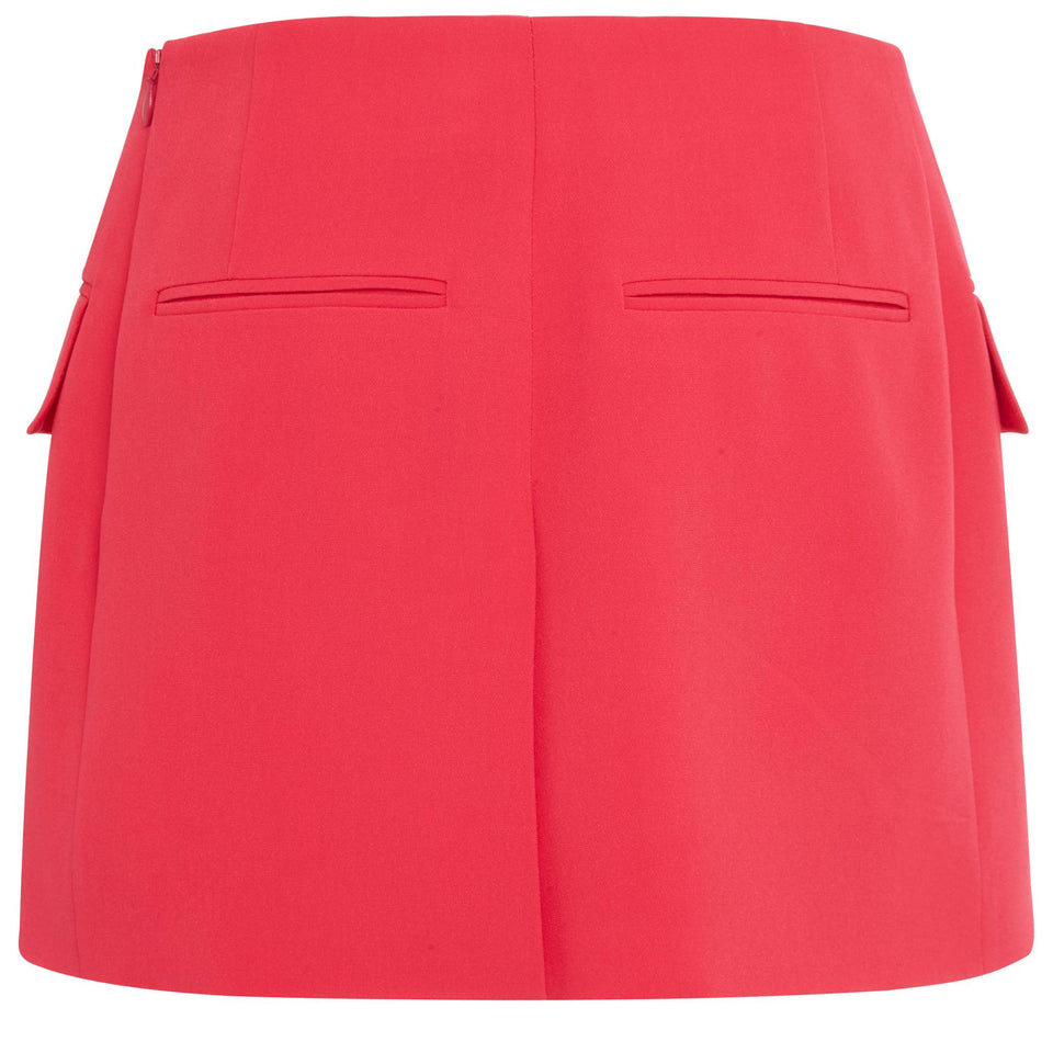 Mini gonna in tessuto fuxia