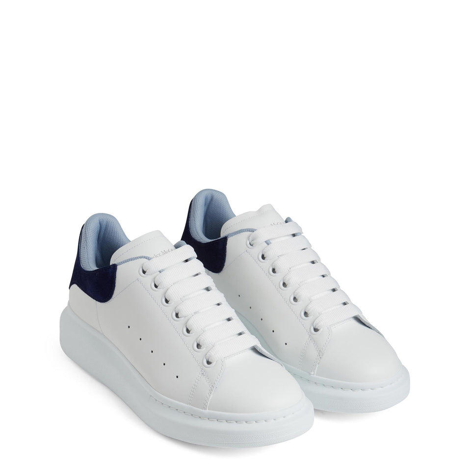 Sneakers oversize in pelle bianca e blu 705060 WIE9A8727 ALEXANDER MCQUEEN 