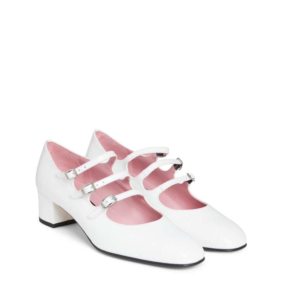 Decolletè "Kina" in pelle bianca KINA VERNISBLANC CAREL PARIS 