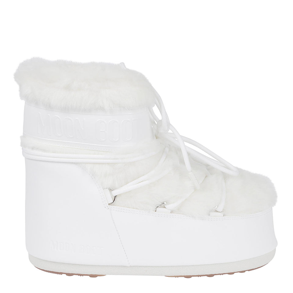 Moon Boot "Icon Low" in nylon bianco D1409390 A002WHITE MOON BOOT 