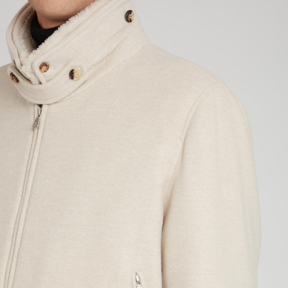 Giubbotto in cashmere beige