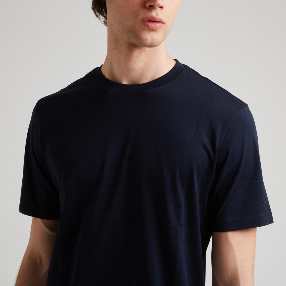 "Bric" T-shirt in blue cotton