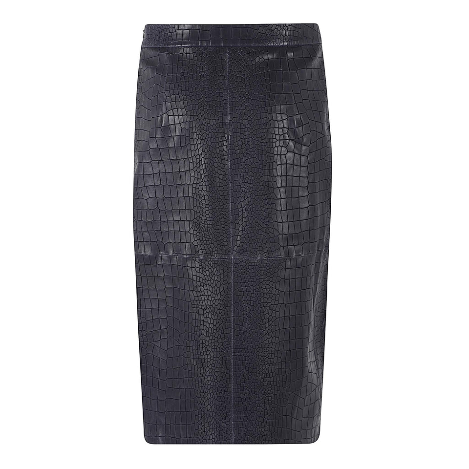 Gonna in pelle navy SELMA CROCONAVY ENES 