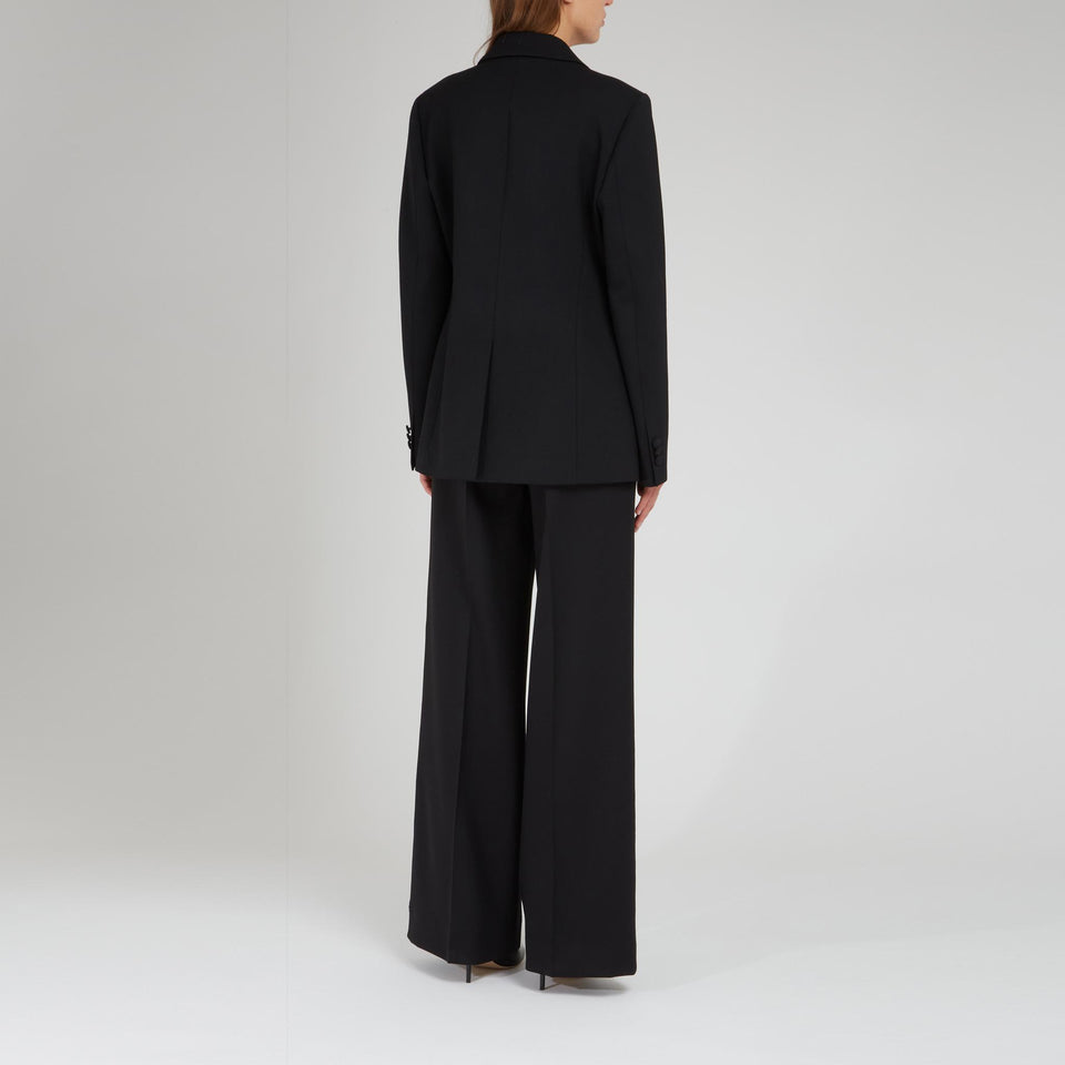 Giacca mono petto in lana nera