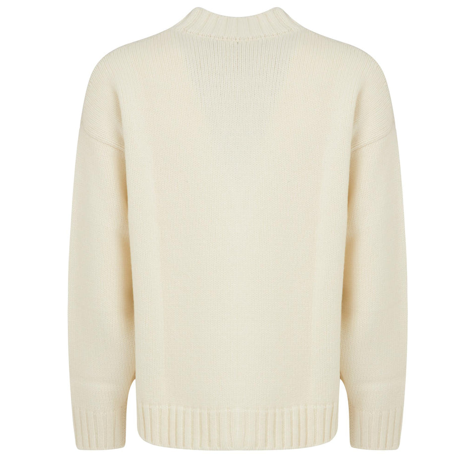 White wool sweater