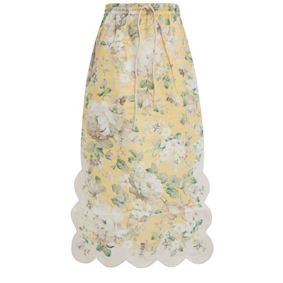 "Acacia" skirt in yellow linen