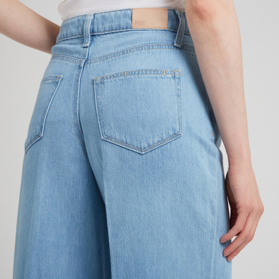 Jeans svasato "Harper" in denim azzurro