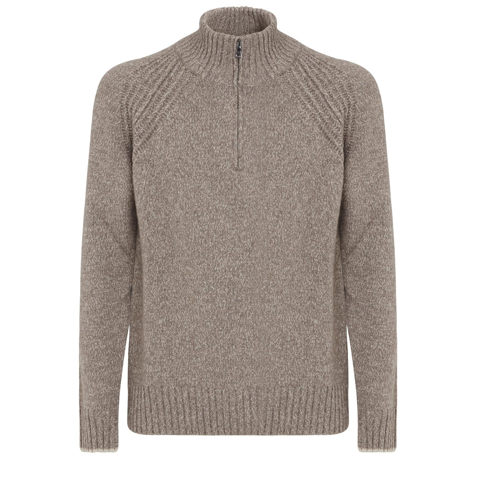 Maglia ''Riviera'' in lana e cashmere beige