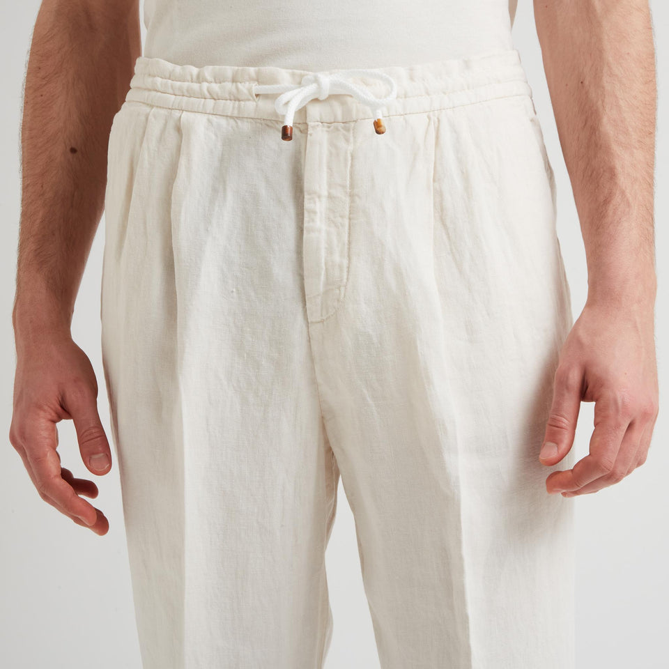 Pantalone chino in cotone bianco