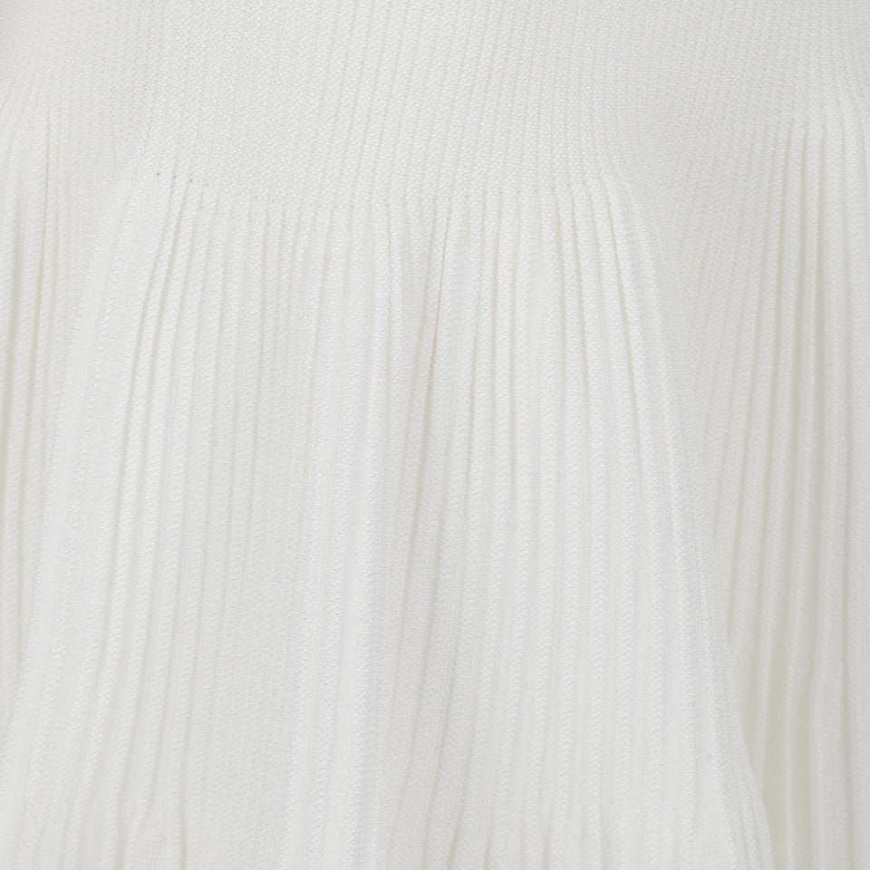 Abito in maglia bianca FF0R5159 KJ150FA BALMAIN 