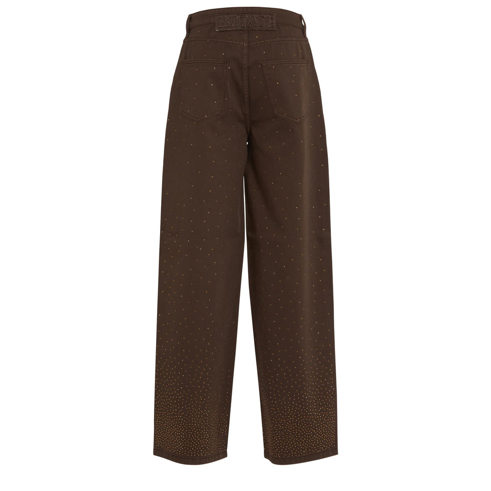 Jeans in denim marrone