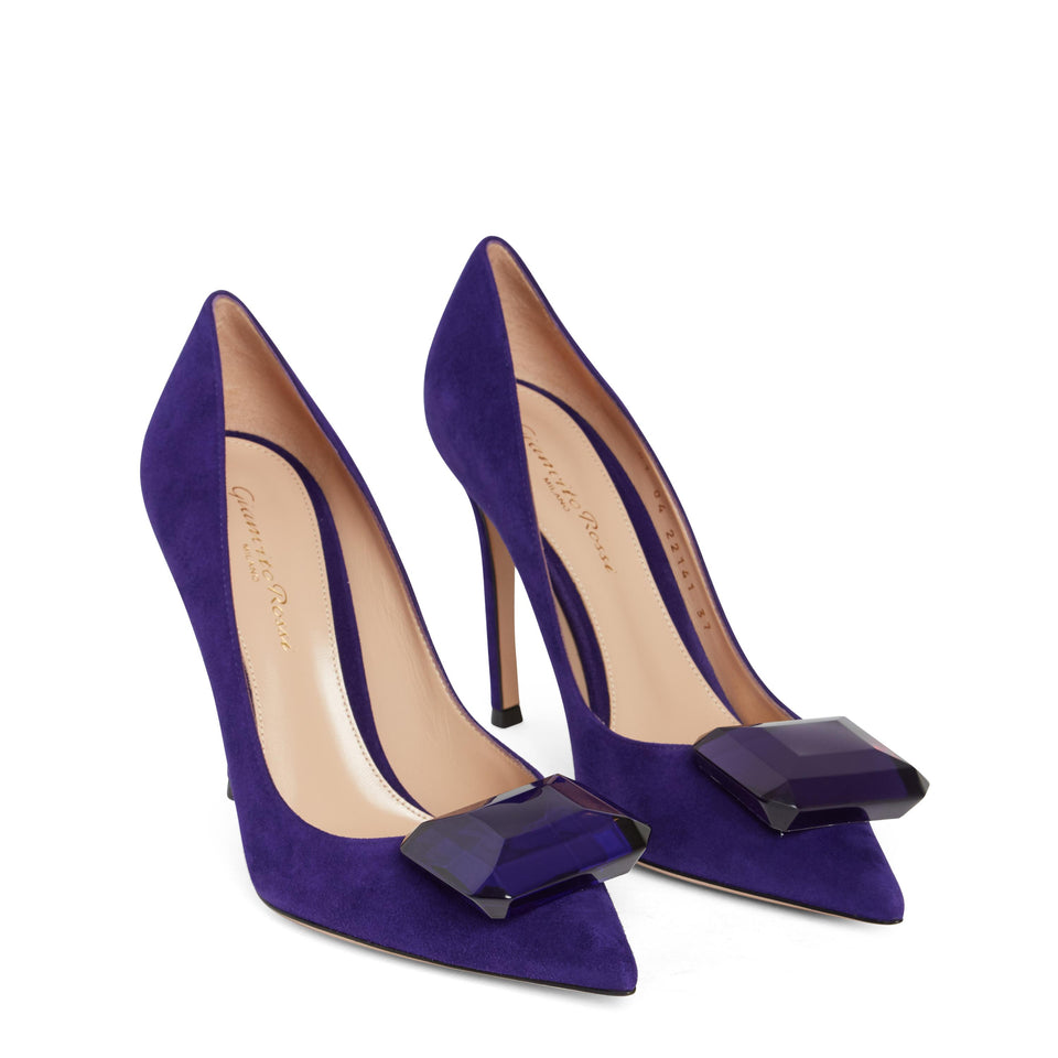 Decolletè "Jaipur" in camoscio blu G22141 15RICCAMINDI GIANVITO ROSSI 