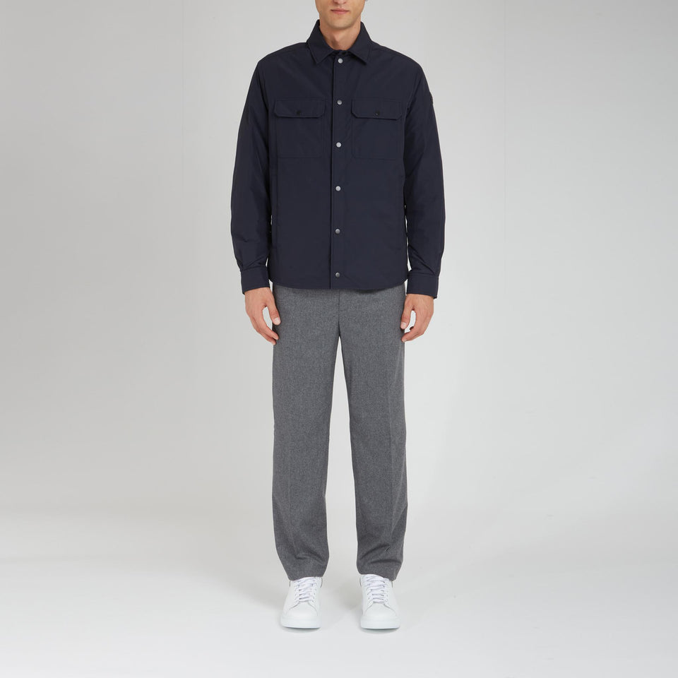 "Ostalous" shirt jacket in blue fabric