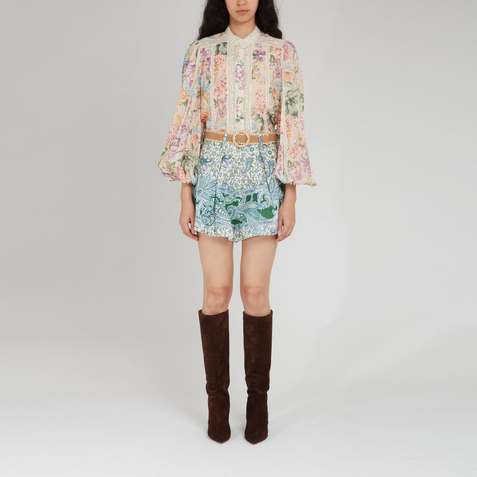 Camicia in seta multicolor