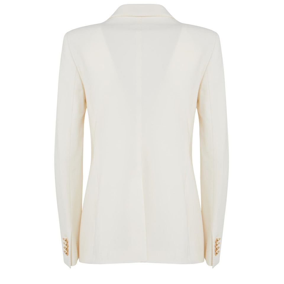 Giacca doppio petto ''J-Parigi'' in tessuto bianca