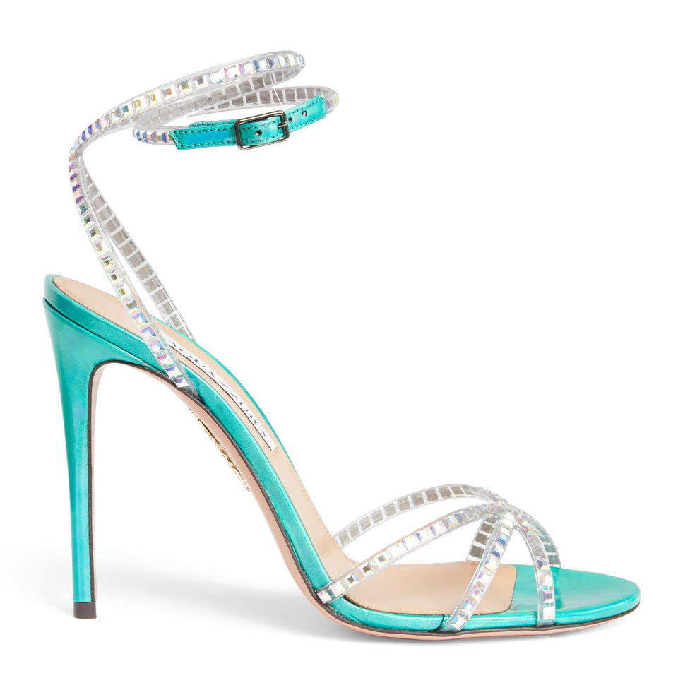 Sandalo "Dance" in pvc azzurro DNCHIGS0 CXVACQ AQUAZZURA 