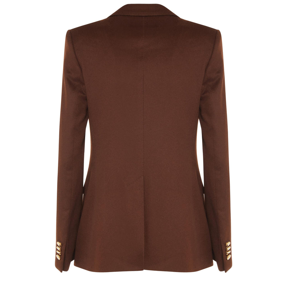 Blazer doppio petto ''J-Parigi'' in tessuto marrone