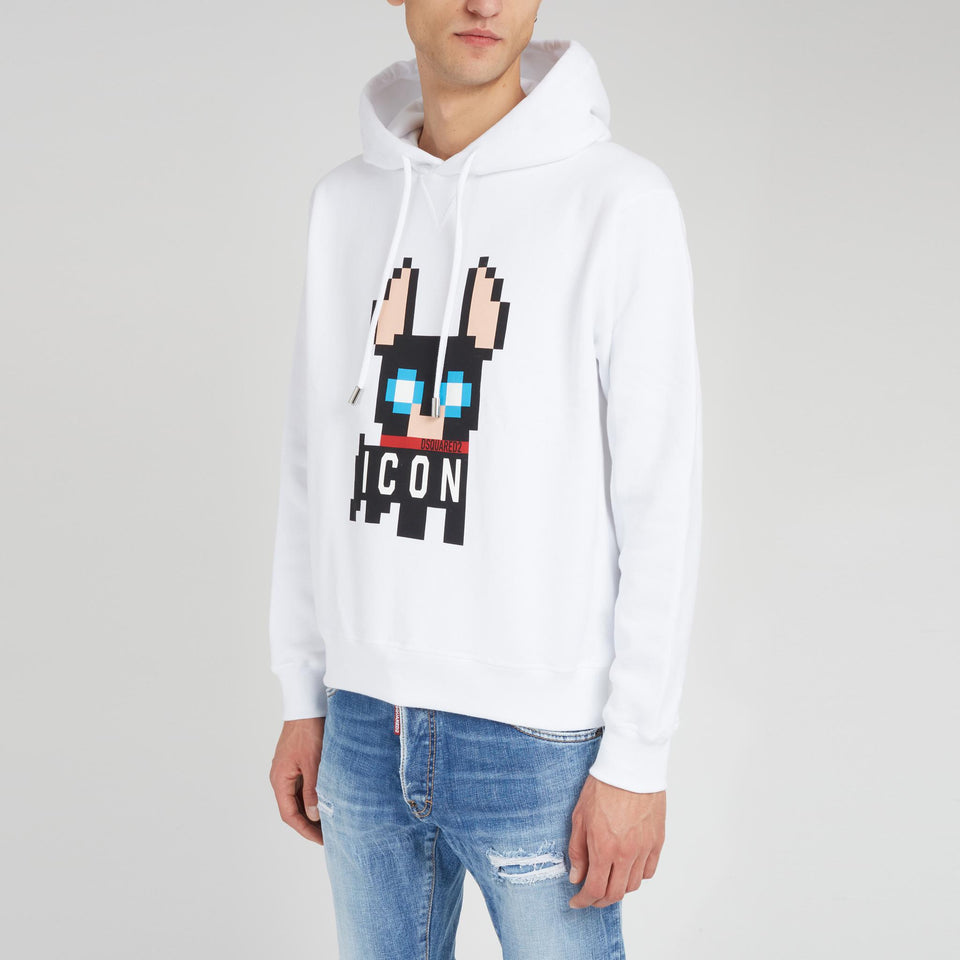 Felpa in cotone bianca