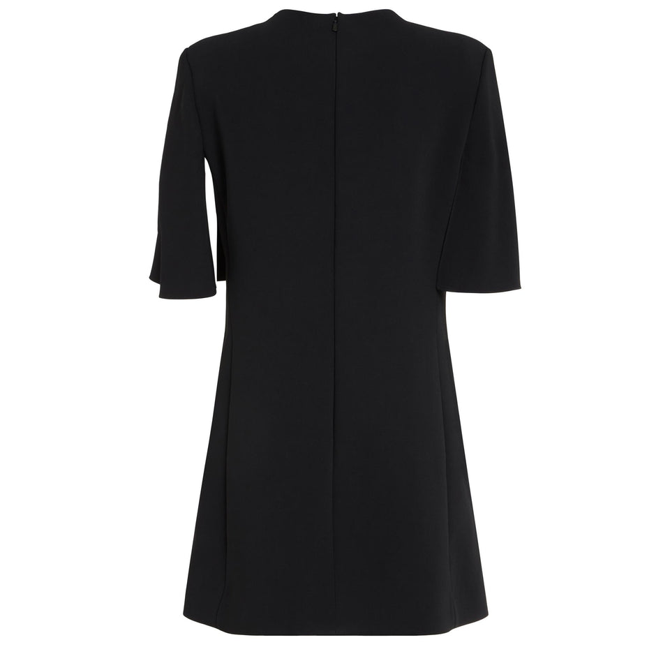 Abito midi in tessuto nero
