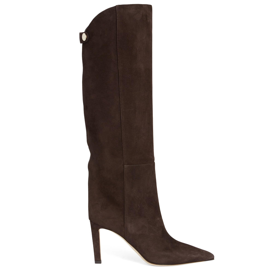 Stivale ''Alizze'' in suede marrone ALIZZEKB85 SUECOFFEE JIMMY CHOO 
