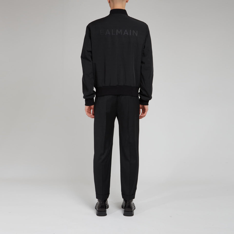 Bomber in tessuto nero