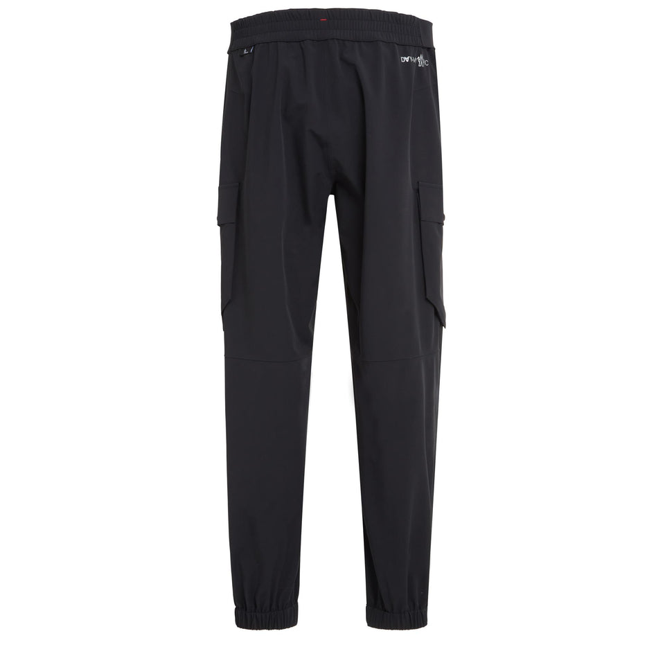Cargo trousers in black technical fabric