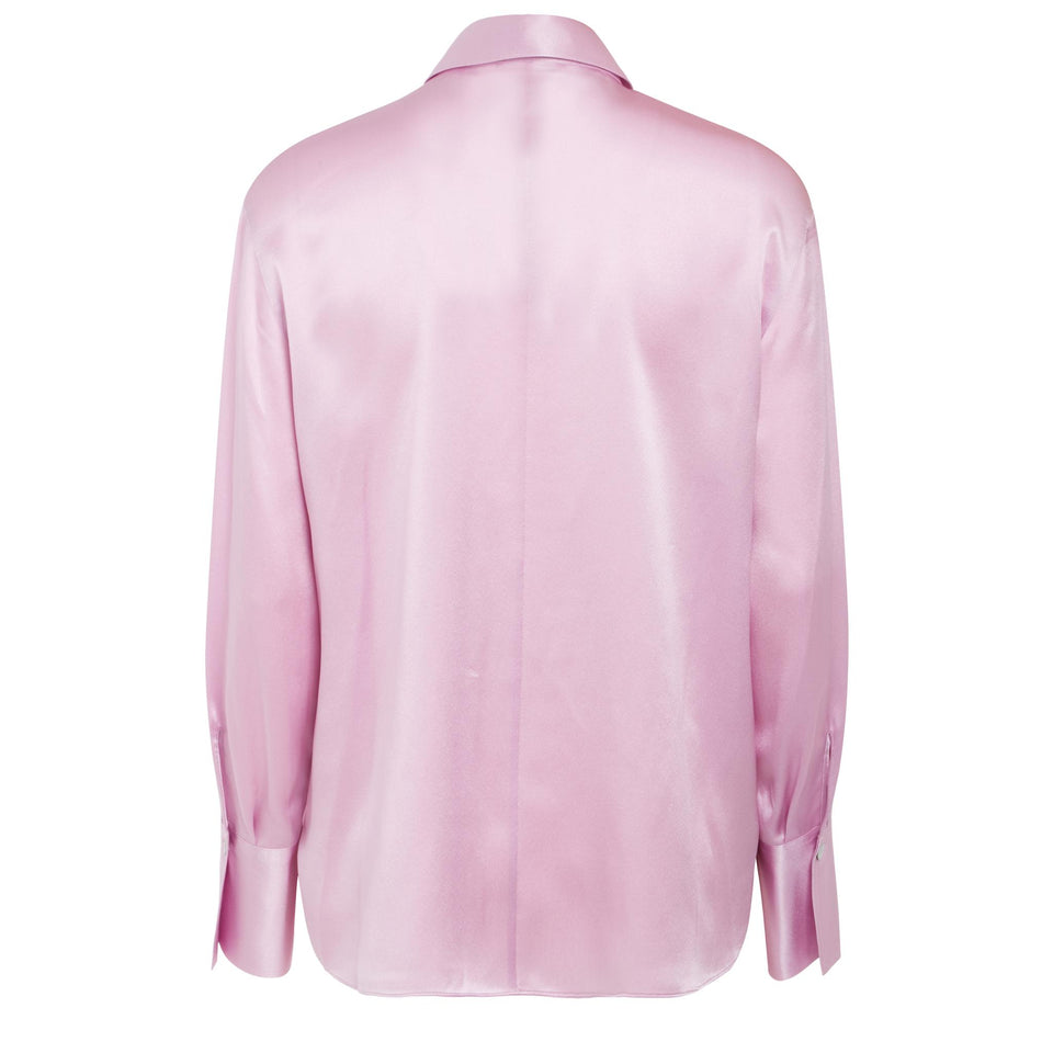 Pink silk shirt
