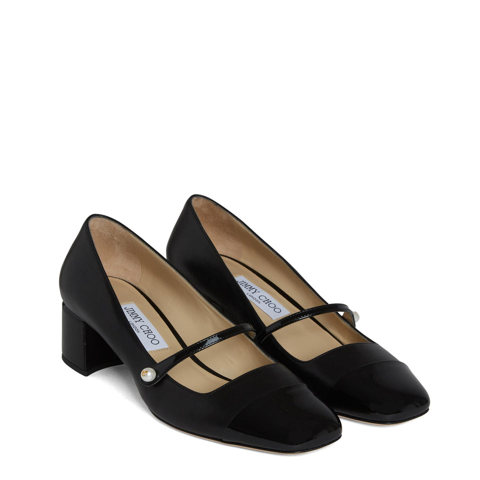 Décolleté "Elisa 45" in pelle nere ELISA 45 PTZBLACK/BLACK JIMMY CHOO 