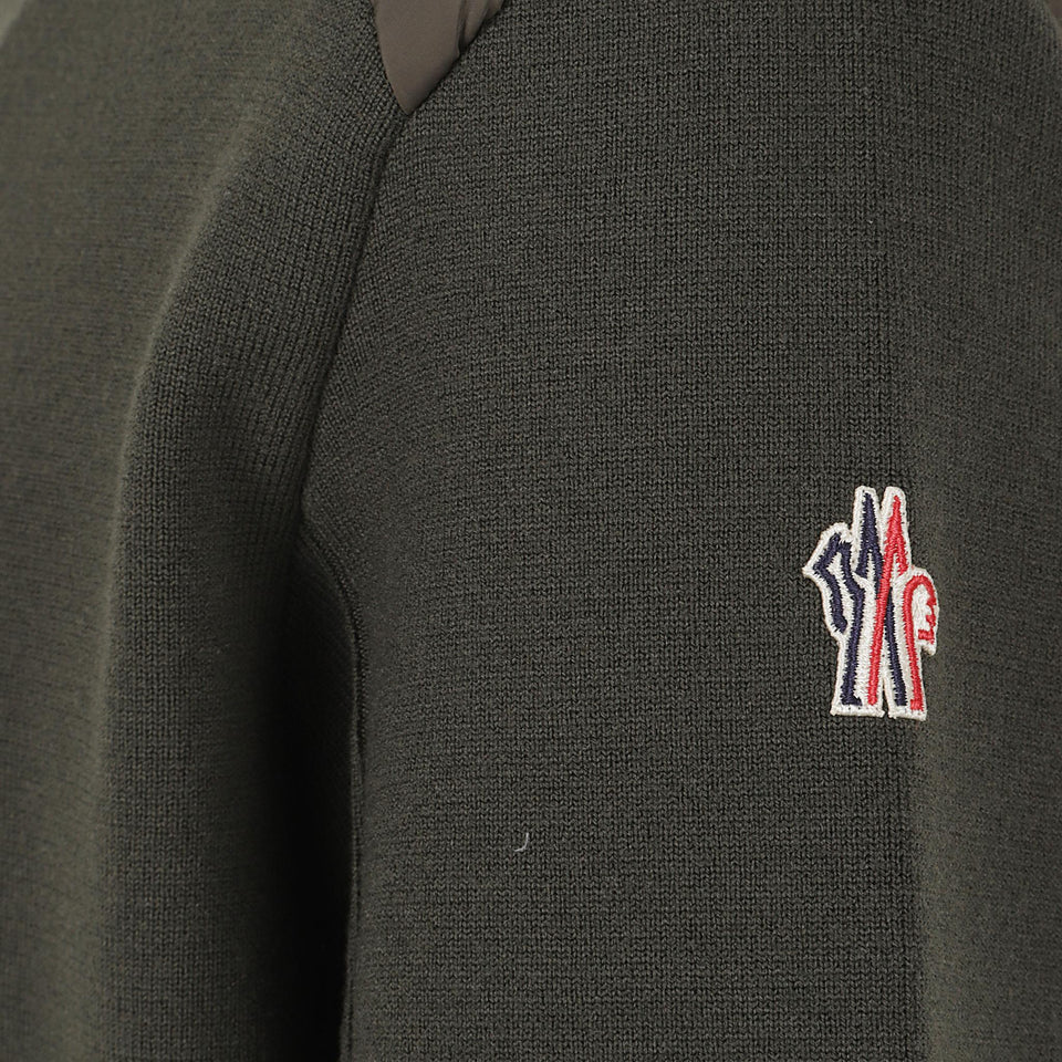 Cardigan in tessuto verde 9B00010 M1122886 MONCLER 