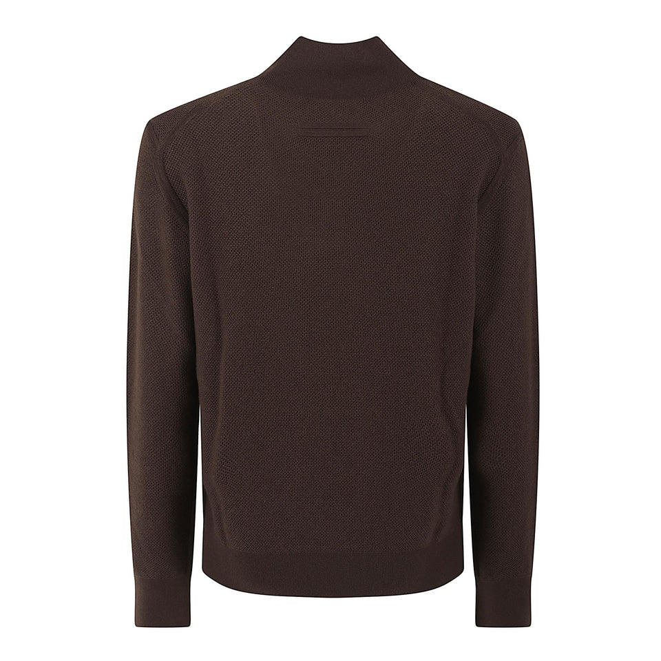 Maglia in lana marrone RUGK93A2 127M06-001 ZEGNA 