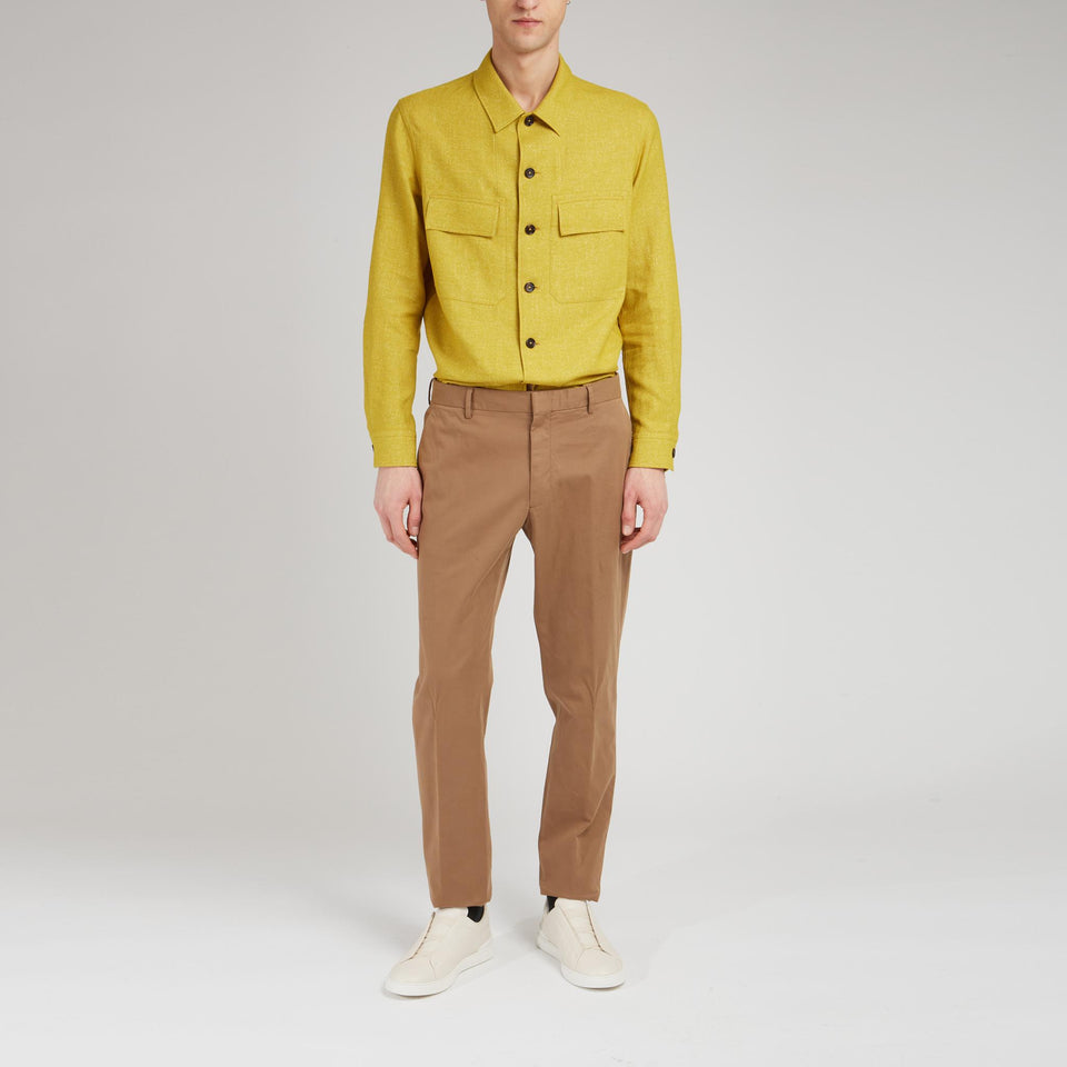 Camicia in cashmere gialla - GIO MORETTI