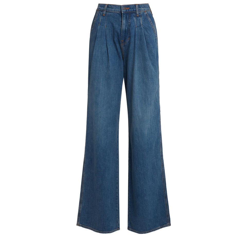 Jeans a zampa "Mia" in denim blu