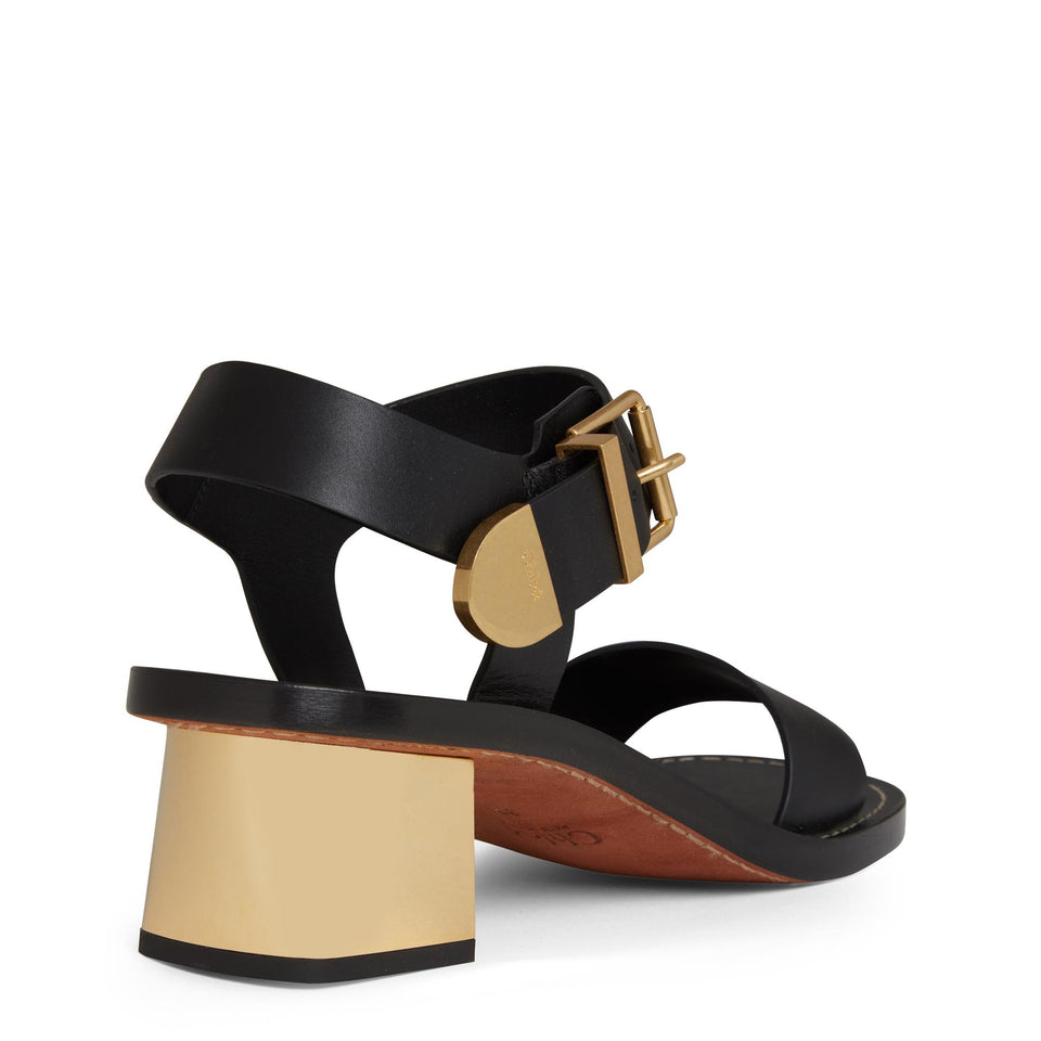 Sandali ''Rebecca'' in pelle neri CHC24U01QEX 001 CHLOE 