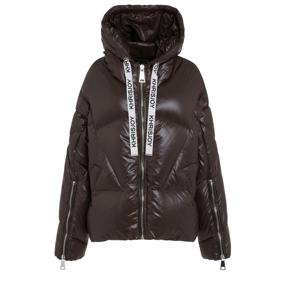 Piumino "Shy" in tessuto marrone