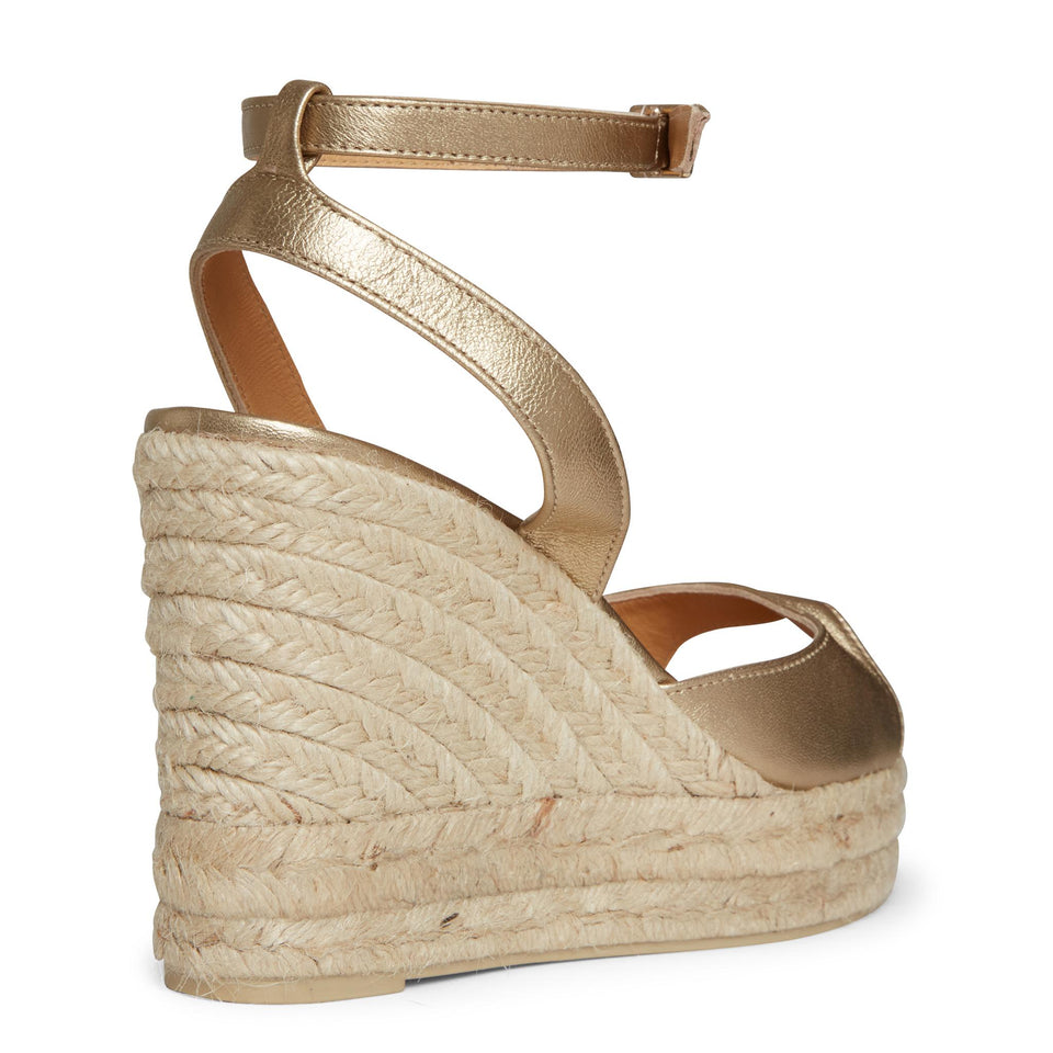 Espadrilles 110 "Blair" in gold leather