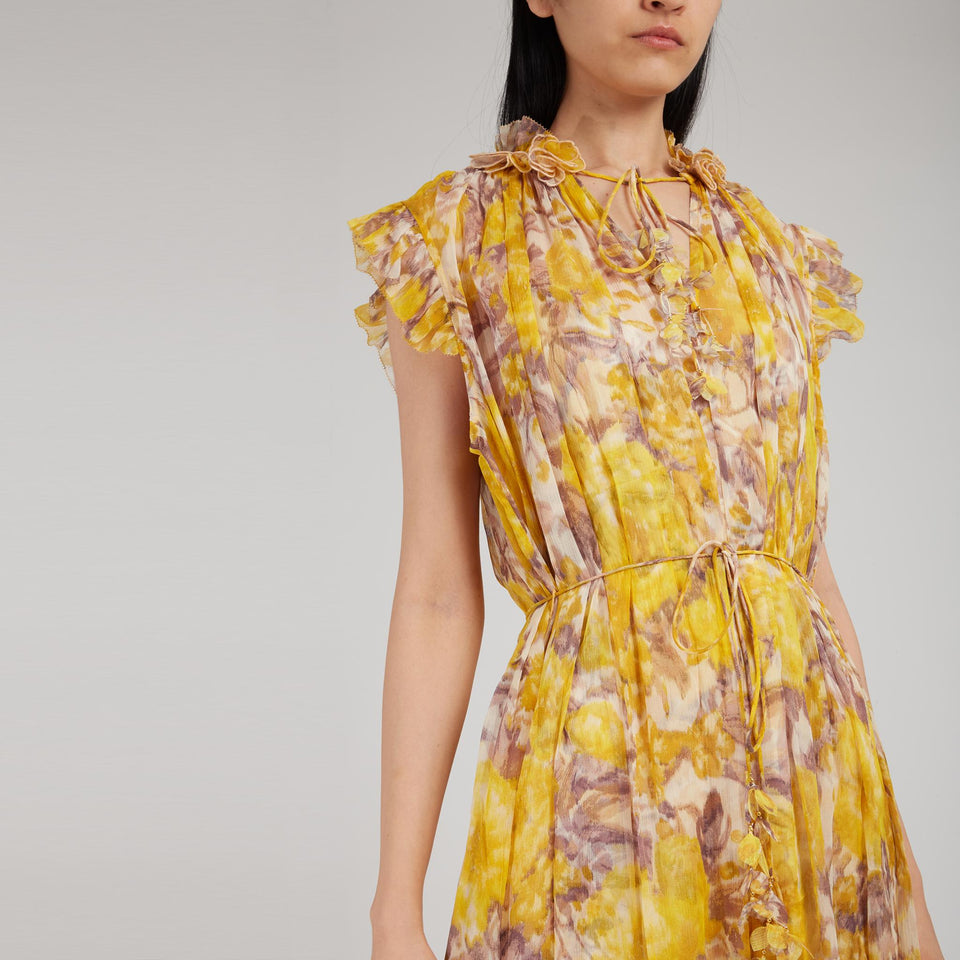 Abito ''High Tide Flutter'' in seta multicolor - GIO MORETTI