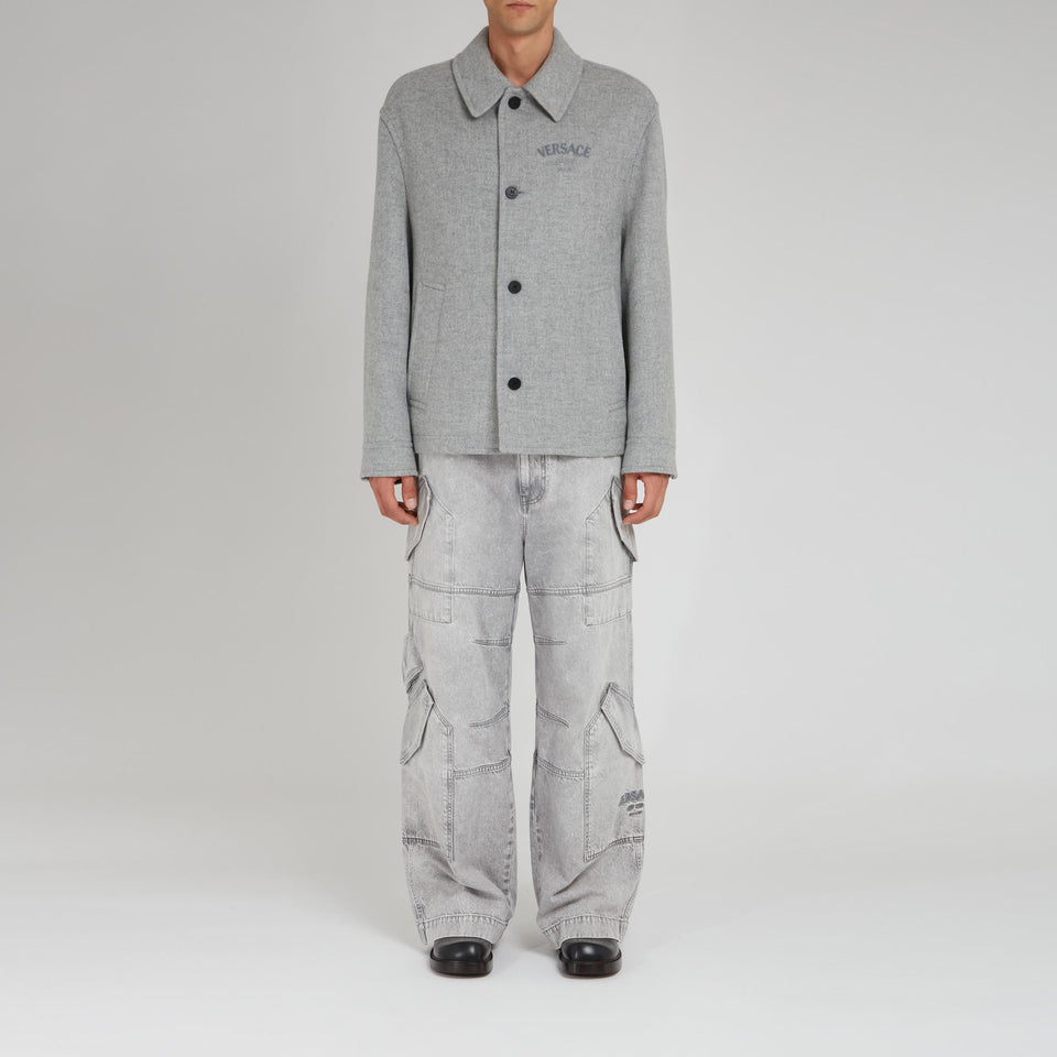 Giacca in lana grigia