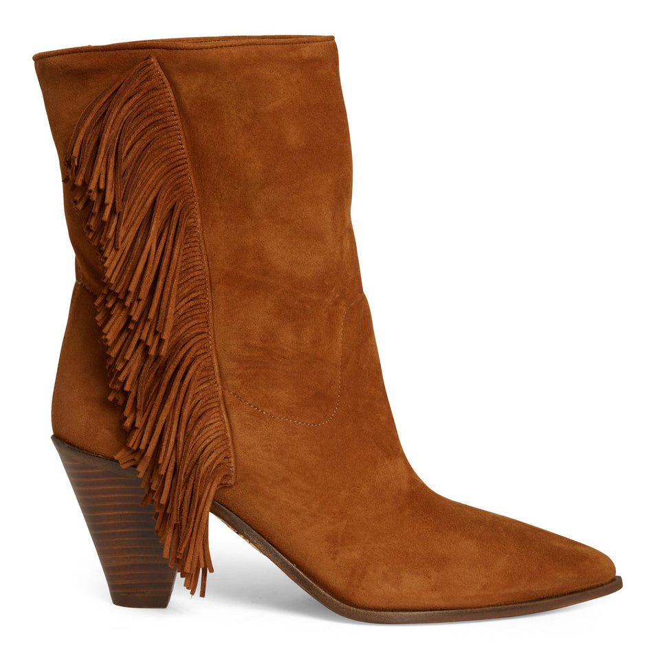 Stivalettro "Marfa" in suede marrone MRFMIDB0 SUE884 AQUAZZURA 