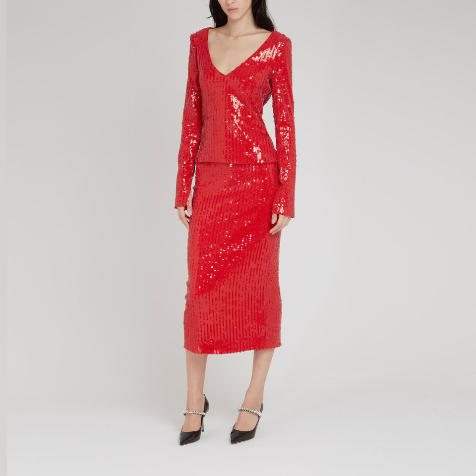 Maglia in tessuto rossa