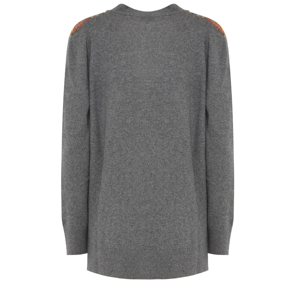 Cardigan in lana grigio