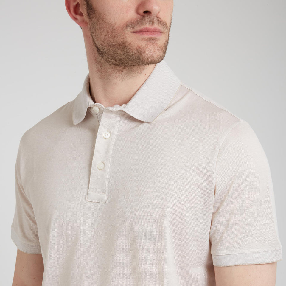 Polo in cotone beige