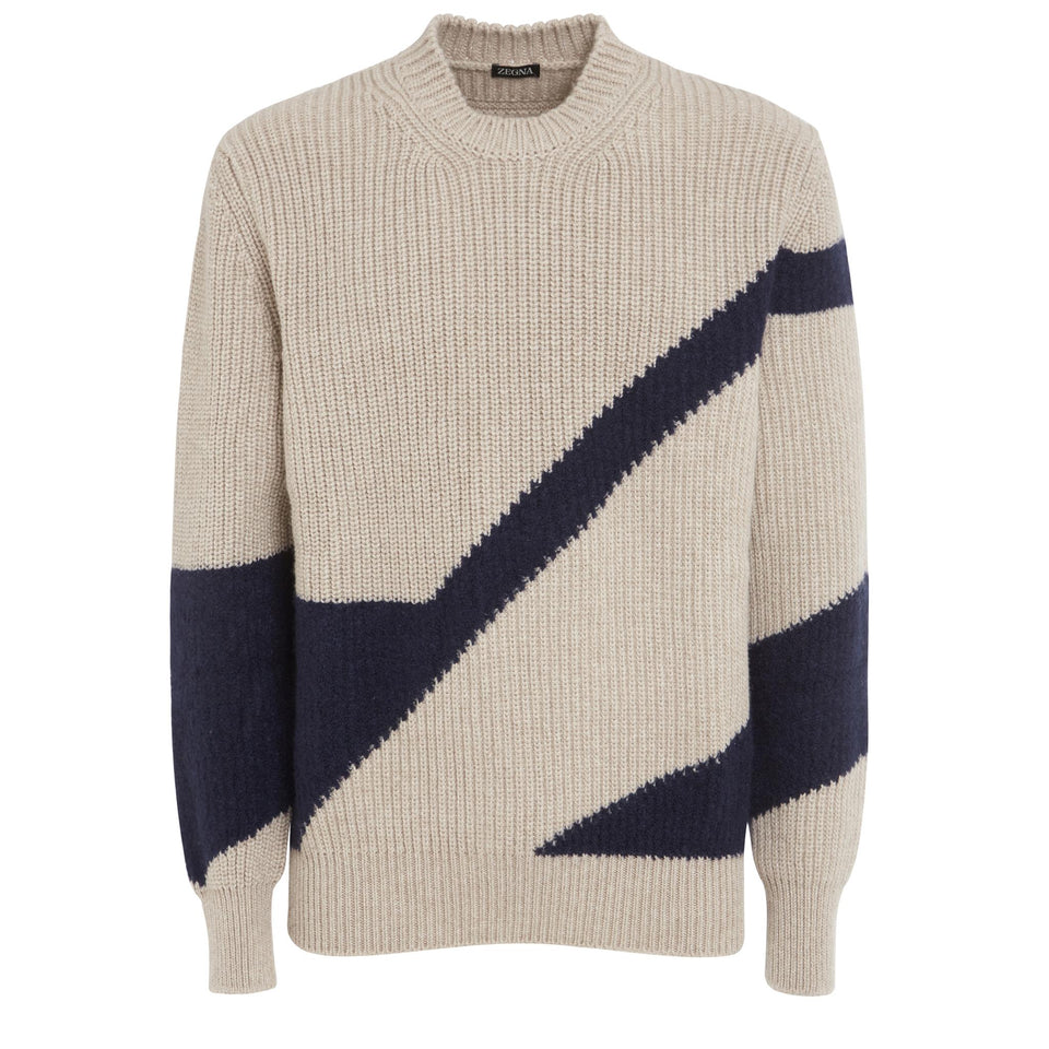 Maglia in cashmere beige