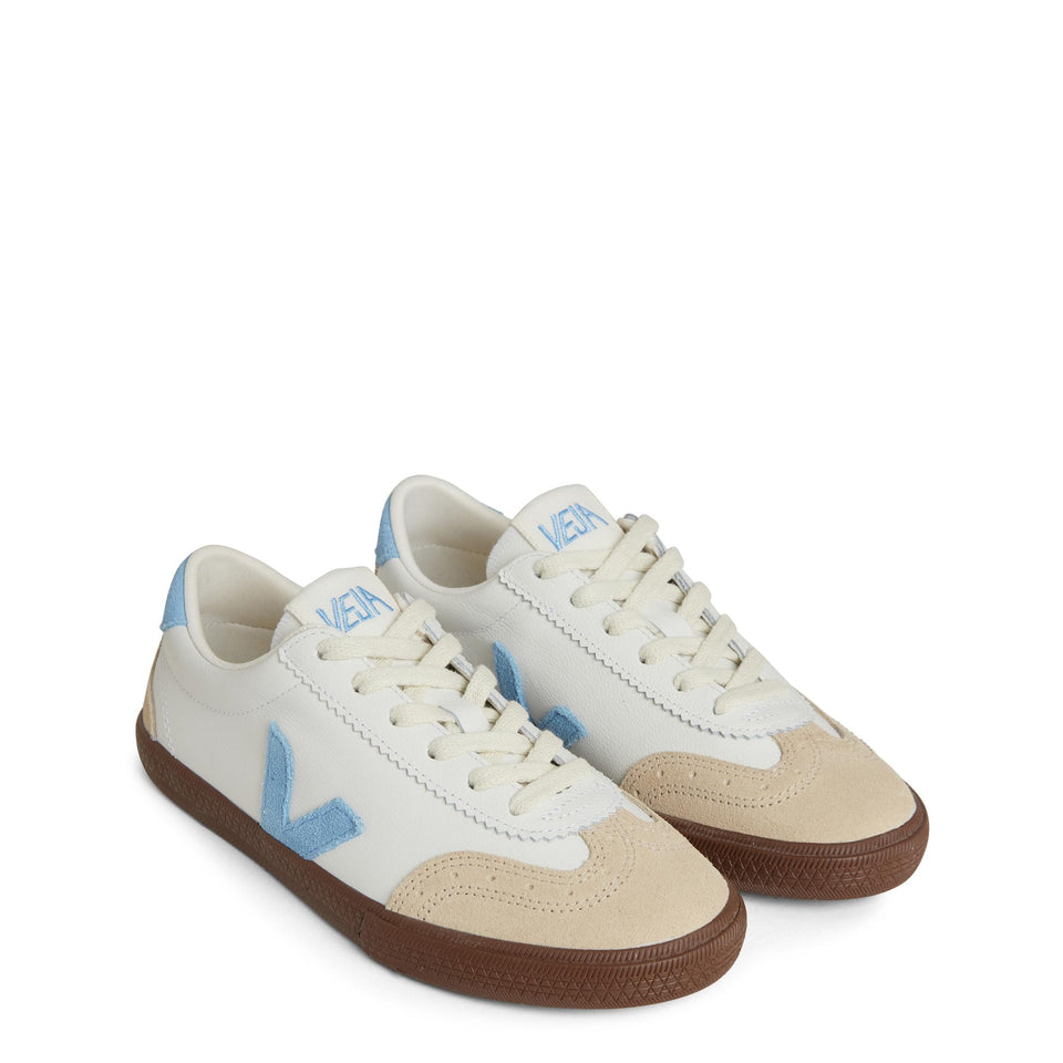 Sneakers ''Volley'' in pelle biana e blu VO2020505 MULTI VEJA 