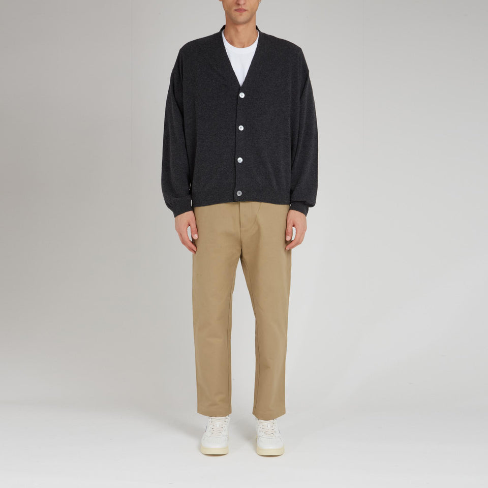 Cardigan in lana grigio