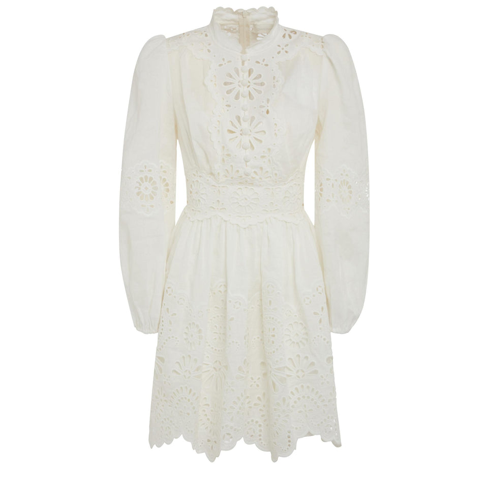 "Acacia" dress in white linen