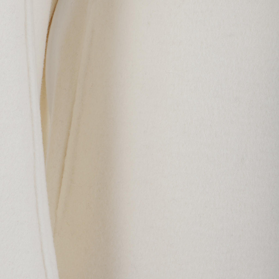 Cappotto doppio petto in lana panna D431549 LEAK25002 P.A.R.O.S.H. 